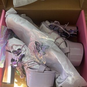 Sugar Thrillz Pixie Queen Lace Up Heels